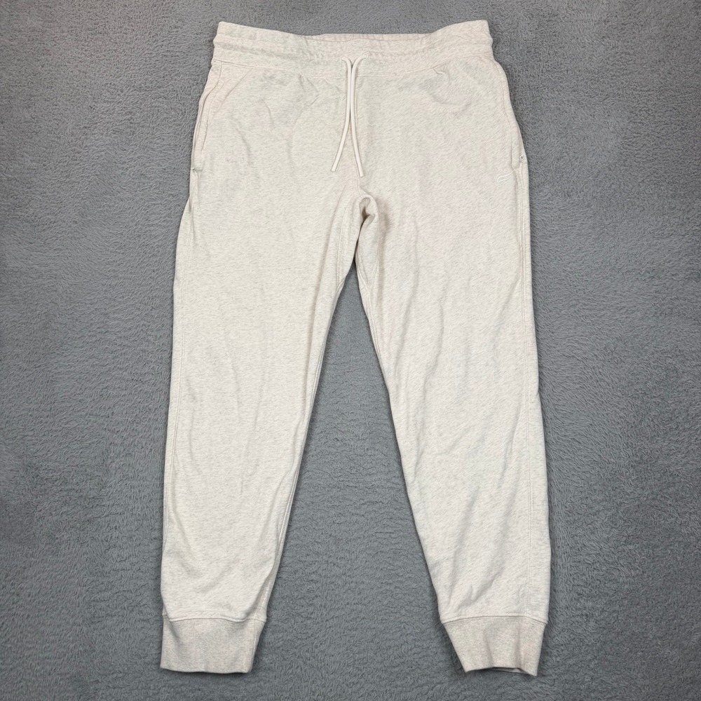 Fabletics Womens XL Oatmeal Heather Joggers Drawstring Tapered Sweatpants